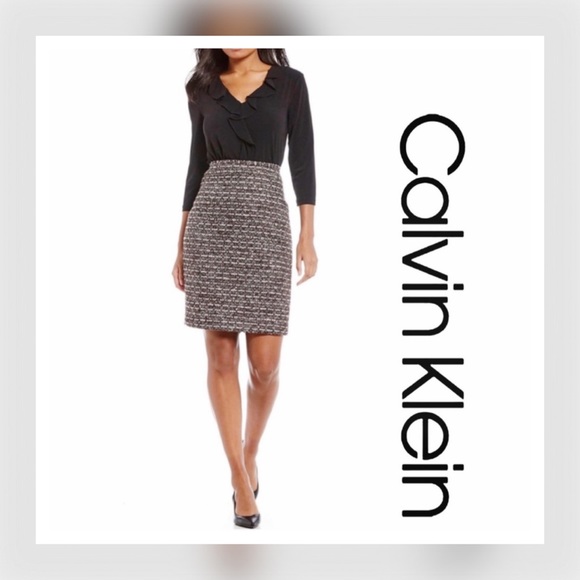 Calvin Klein Dresses & Skirts - Calvin Klein Tweed Boucle Textured Pencil Skirt 8